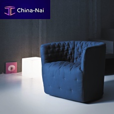 Contemporary armchair AMLIEfabricmetalwith removable cover