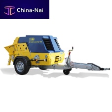 Trailer-mounted concrete pump 15