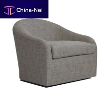 Contemporary club chair GIRO fabricgrayswivel