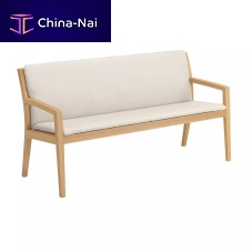 Contemporary garden bench VALENCIAteakfabricwith backrest