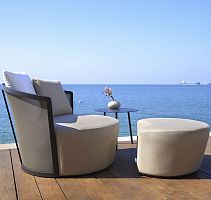 Contemporary footrest BOLEROBatyline®Sunbrella®aluminum