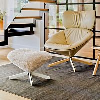 Contemporary footrest TORTUGAfabricleather