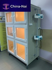 Veterinary isolation cage 80536modular6-compartmenton casters