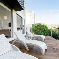 Contemporary sun lounger FIJIresin wickerresin wickerfor hotel