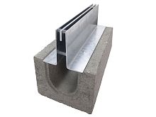 Drainage channel with central slot DUO SLOTsteel gratefor public spaces