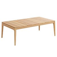 Contemporary coffee table NEWHAVENteakwooden baserectangular