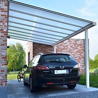 Stainless steel carport HILLpolycarbonateacrylic