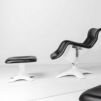 Contemporary footrest Karusellileatherfiberglass