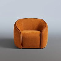 Contemporary armchair Baloofabricleatherwooden