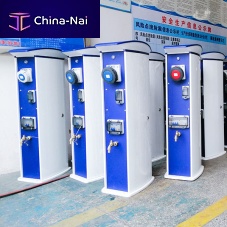 Pedestal with built-in light electrical distributionwater supplyfor docks
