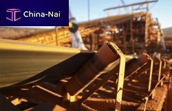 Polyester conveyor belt polyamiderubbercement