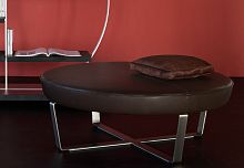 Contemporary pouf SUSHI leather