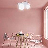 Contemporary ceiling light MOONSroundcoppersatin