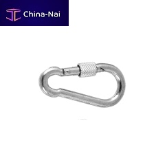 Locking carabiner VIMGS100galvanised steelpear-shaped