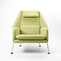 Contemporary armchair THE HERONfabricwith footrestwith headrest
