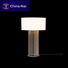 Bedside table lamp DANTON metalcottoncontemporary