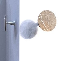 Contemporary coat hook LANDS 1stainless steelmarblesingle