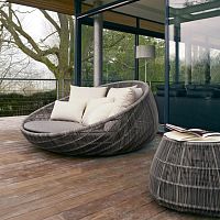 Round sofa Canasta '13contemporaryfabricbeige