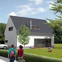 Prefab house EK 001contemporarytwo-storywooden