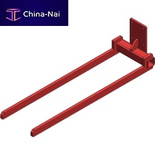 Adjustable pallet fork for stackerssteel