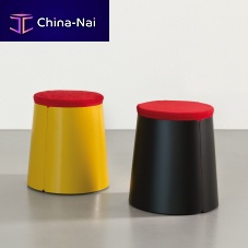 Contemporary pouf BOBINOfabricroundcustomizable