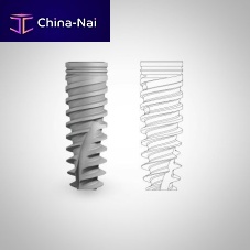 Tapered dental implant PSS titaniuminternal hexagonanatomical