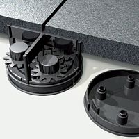Outdoor terrace pedestal adjustable
