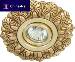 Recessed spotlight 043CLEDroundbrass