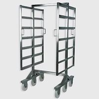 Transport trolley 100, 110 seriesstainless steelwith swivel castersfor smokehouses