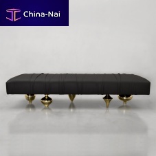 Original design ottoman IL PEZZO 1velvetleatherrectangular