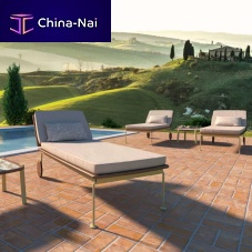 Contemporary sun lounger Regolofabricwoodenmetal
