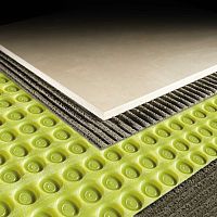 Roll resilient underlay FLOORTECin high-density polyethylenefor floor panels