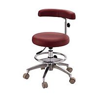 Dental stool height-adjustablewith backreston casters