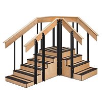 Corner rehabilitation staircase 4-5080with 2 handrails