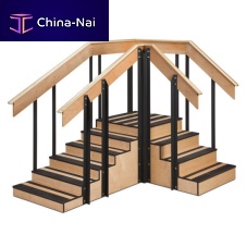 Corner rehabilitation staircase 4-5080with 2 handrails