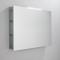 Bathroom mirror cabinet with built-in lighting BOOKcontemporarywall-mounted