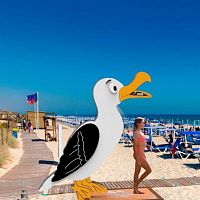 Beach outdoor shower ST GAIVOTA CHUVHDPEcompositestainless steel