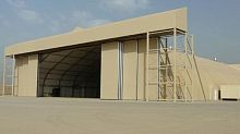 Telescopic hangar door