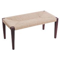 Contemporary footrest PITHIKA solid woodrope
