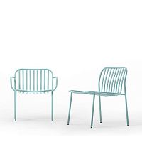 Minimalist design lounge chair METIS LINE 0192 fabricmetalcushion