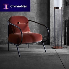 Contemporary armchair MINIMAvelvetpolyurethaneiron