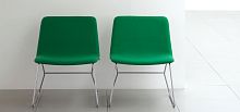 Contemporary fireside chair MULTIleathersled base