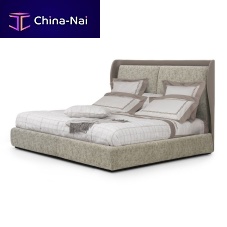 Double bed LOUISIANAcontemporaryupholsteredwith headboard