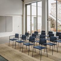 Contemporary chair EMA 4L indoorfabricpolypropylene
