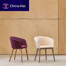 Contemporary chair MOON indoorfabricoak base
