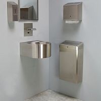 Bathroom trash can ELITEwall-mountedfree-standingstainless steel