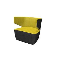 Contemporary club chair CLUB-K1foamblackyellow