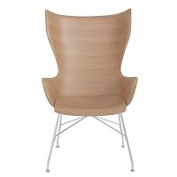 Contemporary armchair K/WOODleatherashbeech