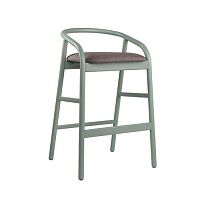 Contemporary stool LIA SG01leatherfabricash base
