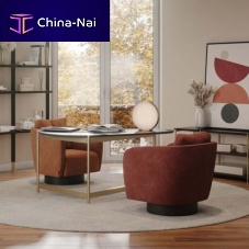 Contemporary armchair Herfabricwith removable cushiongray